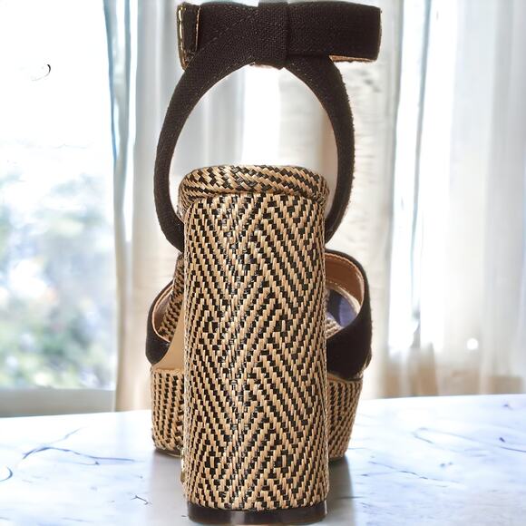 NIB - Sam Edelman Nolita Black Block Heel Open Squared Toe Ankle Strap Size: 9.5 - Picture 3 of 6